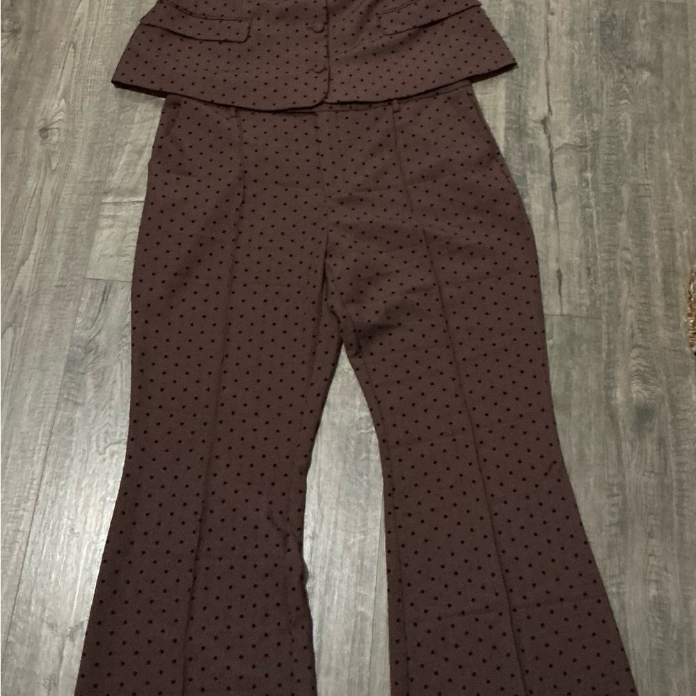 Brown Polka Dot Women's Set